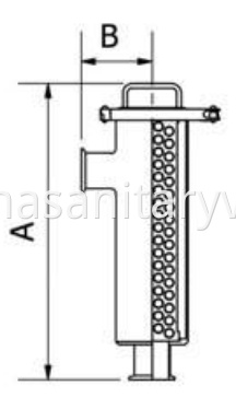 clamped angle type straight strainer